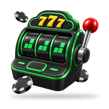 Machine à sous 777 verte et noire, visuel Exclusives du lobby Betify